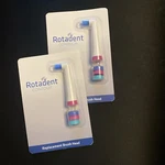 Rotadent Contour Hollow Tip Flat Brush Head Replacement Pack Of 2. Fixed Price $24.99.