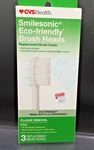 Cvs Health Smilesonic Plaque Removal Eco-friendly Replacement 3 Brush Heads. Fixed Price $11.98.