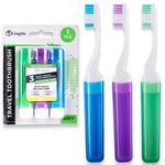 Lingito Mini Toothbrushes With Cover, Soft Travel Kit (3 Pack). Fixed Price $12.57.