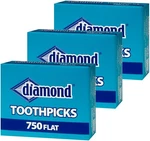 Diamond Flat Toothpicks 750CT, 3 Pack. Fixed Price $12.34.