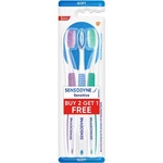 Sensodyne Sensitive Toothbrush (2+1 Pack) 3 Count (pack Of 1), Assorted. Fixed Price $13.00.