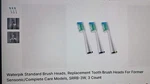 Pack Waterpik Sensonic Toothbrush Heads Standard Size Complete Care SRRB-3W. Fixed Price $6.00.