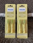 Lot Of 2 - Philips One Sonicare Brush Head Mango Yellow 4 Count Total. Fixed Price $17.91.
