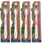 Ecofam Kid's Compostable Toothbrush With Silver Anti-microbial Bristles (4 Pack). Fixed Price $14.99.