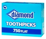 Diamond Flat Toothpicks 750 Count 2.5" No Additive Birch Wooden Made In Usa. Fixed Price $33.20.