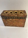 -glass MOSAIC-BROWNS-GOLDS-4 Top Openings For Toothbrushes. Fixed Price $12.87.