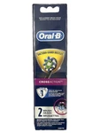 2 Pack Oral-b Crossaction Toothbrush Replacement Heads, Black, Sealed 91857778. Fixed Price $8.99.