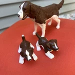 Barbie Playtime Pets Dog Set Of 3. Mom Head And Tail Move.babies Have Rollers. Fixed Price $16.00.
