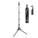 Aofadaning Mannequin Head Stand,adjustable Wig Tripod Height Black. Fixed Price $18.99.
