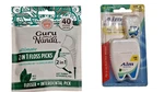 Aim Dental Floss Mint Waxed 100 Yards & 12 Travel Pack + Guru Nanda. Fixed Price $13.90.