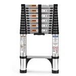 Telescoping Ladder, Soctone Aluminum Lightweight 12.5FT, Silver. Fixed Price $138.04.