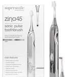 Supersmile ZINA45 Deluxe Sonic Pulse Electric Toothbrush Silver New. Fixed Price $149.99.