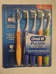 Oral-b Pulsar Toothbrush Expert Clean Soft Bristles Vibrating Battery Op 5 Pack. Fixed Price $32.99.