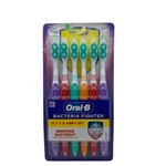 Oral-b Bacterial Fighter Toothbrush Soft Head Multi Colour Cavity Defense 6 Pcs. Fixed Price $18.95.