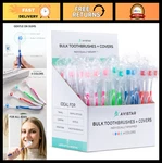 104 Bulk Toothbrushes With Caps, Individually Wrapped Travel Brushes, Med-soft. Fixed Price $59.99.