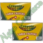 *2-PACKS* Crayola 16 Nontoxic Large Crayons 52-0336. Fixed Price $17.99.