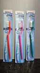 Fuchs Record V Natural Bristle Toothbrush - Medium 3 Unit Red/pink/blue. Fixed Price $32.00.