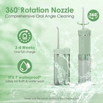 Travel Water Flosser Mini Portable Oral Irrigator W/ Telescopic Tank, 4 Nozzle. Fixed Price $32.99.