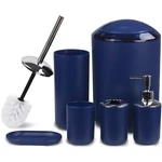 Chic Royal Blue Bath Set - Soap Dispenser, Toothbrush Holder. Fixed Price $39.74.