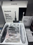 Aquasonic Duo Series Pro Whitening 2 Electric Toothbrushes 10 Heads Uvsanitizer. Fixed Price $50.00.