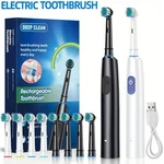 5 Modes Oral Cleaning Electric Rotating Toothbrush Usb Rechargeable With 4 Heads. Fixed Price $17.45.