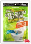Septic System Treatment Dissolving, Controls Odors, Up To 1500 Gal (pack Of 3). Fixed Price $7.20.
