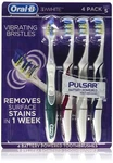 Oral 3D White Luxe Battery Powered Toothbrushes 4 Pack Soft Vibrating Bristles. Fixed Price $55.59.