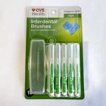 Cvs Health Interdental Brushes Tight 16-PACK Travel Case Antimicrobial Caps. Fixed Price $7.00.