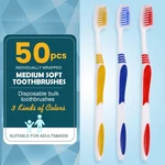 50 Pcs Disposable Toothbrush Set Individually Wrapped Soft Bristle Bulk Travel. Fixed Price $17.99.