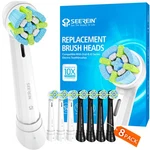 Seerein Replacement Toothbrush Heads 1 Count (pack Of 8), Black, White. Fixed Price $20.61.
