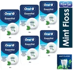 6 Oral B Essential Mint Floss Waxed 50M Dental Healthy Gum. Fixed Price $15.19.
