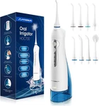 Hangsun Water Flossers For Teeth Cordless Rechargeable 5 Piece Set, White. Fixed Price $35.18.