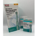 Cvs Health Wavesonic Rechargeable Electric Toothbrush Timer 3 Speeds Green. Fixed Price $10.00.