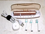 Aquasonic Vibe Series Ultra-whitening Rose Gold Toothbrush. Fixed Price $14.95.