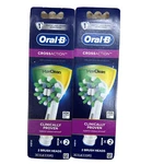 Lot Of 4 Oral-b Crossaction Electric Toothbrush Replacement Head, 2 Packs. Fixed Price $15.99.