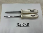 Snap-on Tools New 2PC Pearl White Hard Handle Flat Phillips Head Screwdriver Set. Fixed Price $149.95.