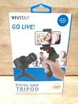 Vivitar Pistol Grip Tripod For Smart Phones Cameras Go Live! Vlogger Series. Fixed Price $8.00.