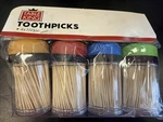 Wholesale Lot Packs Of 4X150 Wooden Toothpicks With Dispenser Holder Container. Fixed Price $5.99.