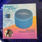 Summer Waves H2O Beats Bluetooth Speaker IPX7 Water Resistant 3.15" 2.05". Fixed Price $15.99.