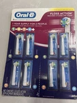 Oral-b Floss Action Refill Toothbrush Heads Replacement Pack Of 8. Fixed Price $20.99.