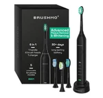 Brushmo E-series Super Sonic Toothbrush Rechargeable 5 Modes W/ 4 Heads Black. Fixed Price $26.99.