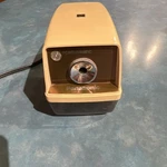 Panasonic Point-o-matic Electric Pencil Sharpener KP-33A Beige Brown. Fixed Price $13.00.