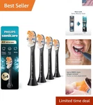 Eco-friendly A3 Replacement Electric Toothbrush Heads, Black, 4 Pack Sonicare. Fixed Price $111.99.