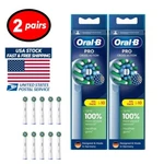 2 Pairs Of 10 Count Oral-b Cross Action Pro Electric Toothbrushes Heads. Fixed Price $34.90.