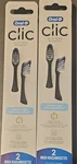 Oral-b Clic Ultimate Clean Replacement Brush Heads Black 2 Pack. Fixed Price $12.50.