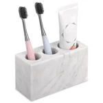 Natural Marble Toothbrush Holder 3 Slots, Large Bathroom Organizer Countertop.... Fixed Price $38.45.