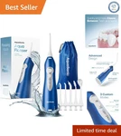 Portable Waterproof Aqua Flosser - Ideal For Home & Travel With Gum Stimulator. Fixed Price $56.95.