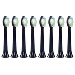 8-PACK: Black Replacement Electric Toothbrush Heads For Philips Sonicare. Fixed Price $38.00.