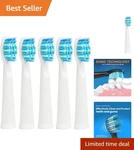 5-PACK Fairywill Electric Toothbrush Replacement Heads For Optimal Dental Care. Fixed Price $12.51.