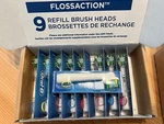 Genuine Oral-b, Max Clean, Flossaction, Refill Brush Heads, Pack Of 9. Fixed Price $42.00.